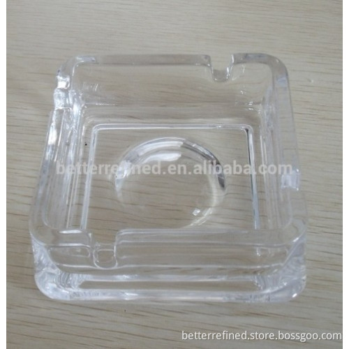 square shape glass ash tray